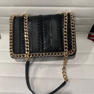 ALDO Crossbody/Shoulder Bag Black & Gold